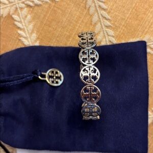 Tory Burch Silver Emblem Bracelet